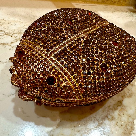 Swarovski Elements Sparkling Gold & Ruby Red Ladybug! Was $199 - now $159!! - Picture 1 of 9